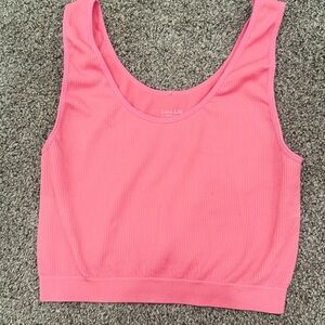 Pink Ribbed Women's Top